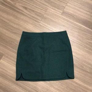 J Crew evergreen wool mini skirt 🎄🎄🎄